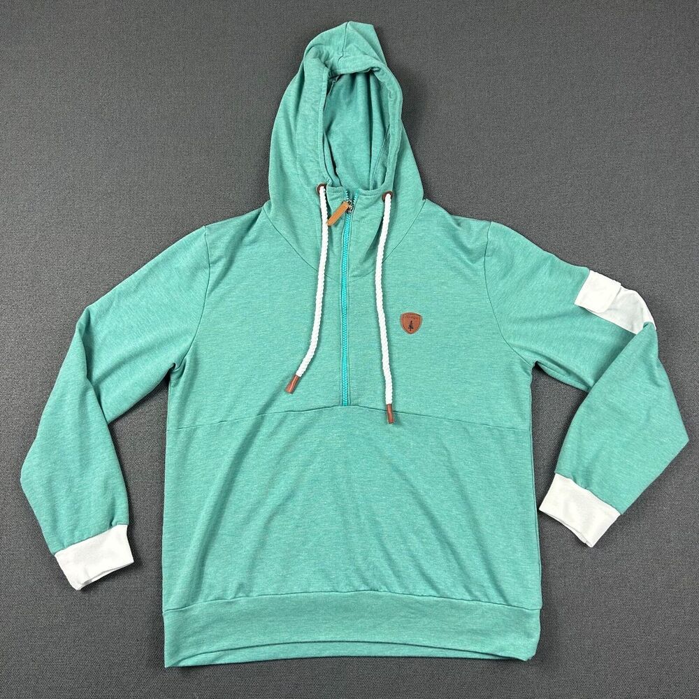 Wanakome Teal Hoodie with White Accents
